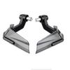 Pair Black Motorcycle Hand Guards Protector 22mm Handlebar Mount Wind Deflector