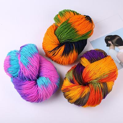 1 Knäuel Baumwollgarn Mehrfarbig 50g Strickwolle DIY Schal Weiches Webgarn