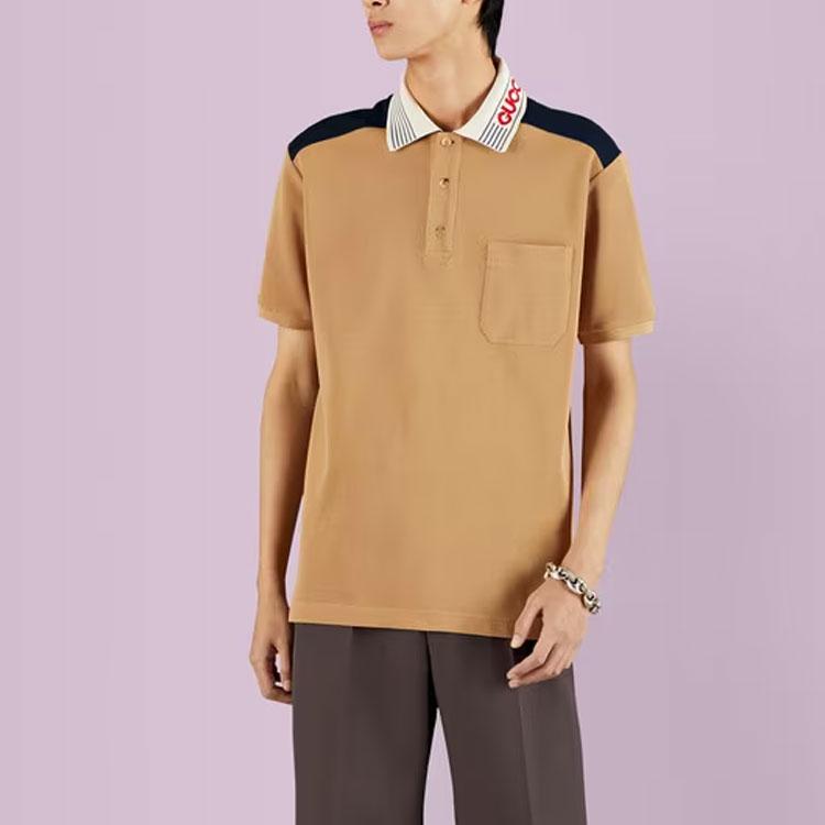Gucci knitted contrast-trim polo shirt 727906-XJE8K-2094