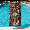 NFL Print Beach Towel Design, Soft, Lightweight. for Home Bathroom, Spa, Pool, Yoga, Surfing, Camping, Gift for Family, Friend
