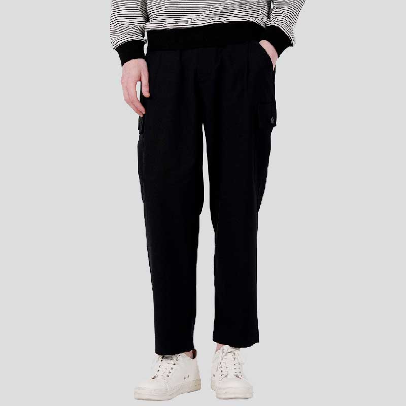 CUSTOMUS Single-Pleat Straight Cargo E-Banding Pants Cxs23Wwpta85 Bla