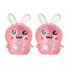 Bunny Stress Toy 2Pcs Glitter Rabbit Relief Toy Stretchy Clear Squeeze Pinch Animal Shape Fidget Party Favors for Kids Adults