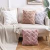Nordic Plush Sofa Pillow Double-sided Solid Color PV Velvet Home Living Room Bedroom Bedside Cushion Office Cushion Cover