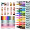 12 Color Nail Pens 12/24Pcs Gel Acrylic Paint Water-based 0.5MM DIY Art Quick Pen Markers Point Graffiti