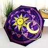 1Pc Magical Star Symbol Automatic Umbrella - Suitable Travel Outdoor Portable Umbrella Birthday Gift Daily Essentials