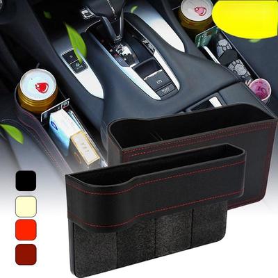 PU Leather Car Seat Box Gap Storage Box Car Interior Multifunctional Leather Storage Box Water Cup Holder Car General Purpose Box