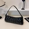 2025 Summer New Fashion Trend High-end Sense Rivet Punk Style Baguette Bag Shoulder Handbag
