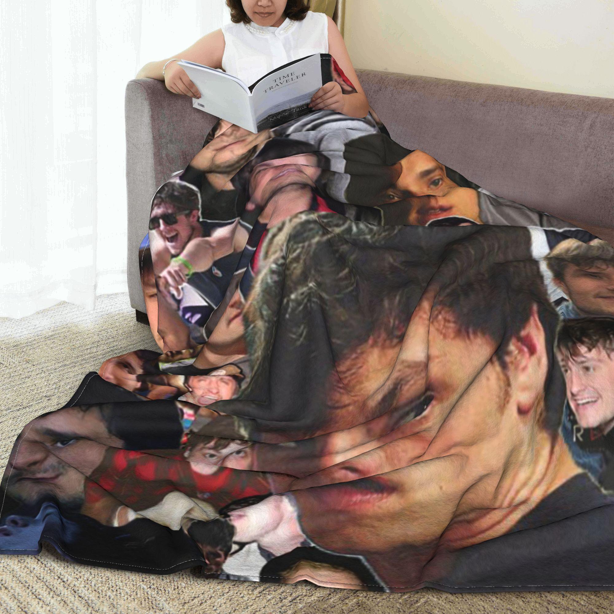 Pandara Jewelry Unisex Josh Hutcherson Collage Blanket Super Soft Flannel Sofa Throw Blanket For Couch Bedding Travel Throws Bedspread Quilt