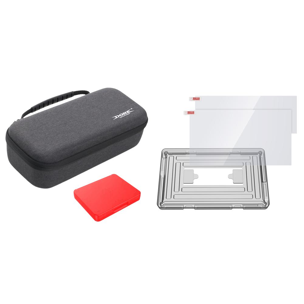 

For Switch 2 Game Console Carrying Case with 2Pcs Tempered Glass Screen Protector Films Portable Storage Bag Game Accessories