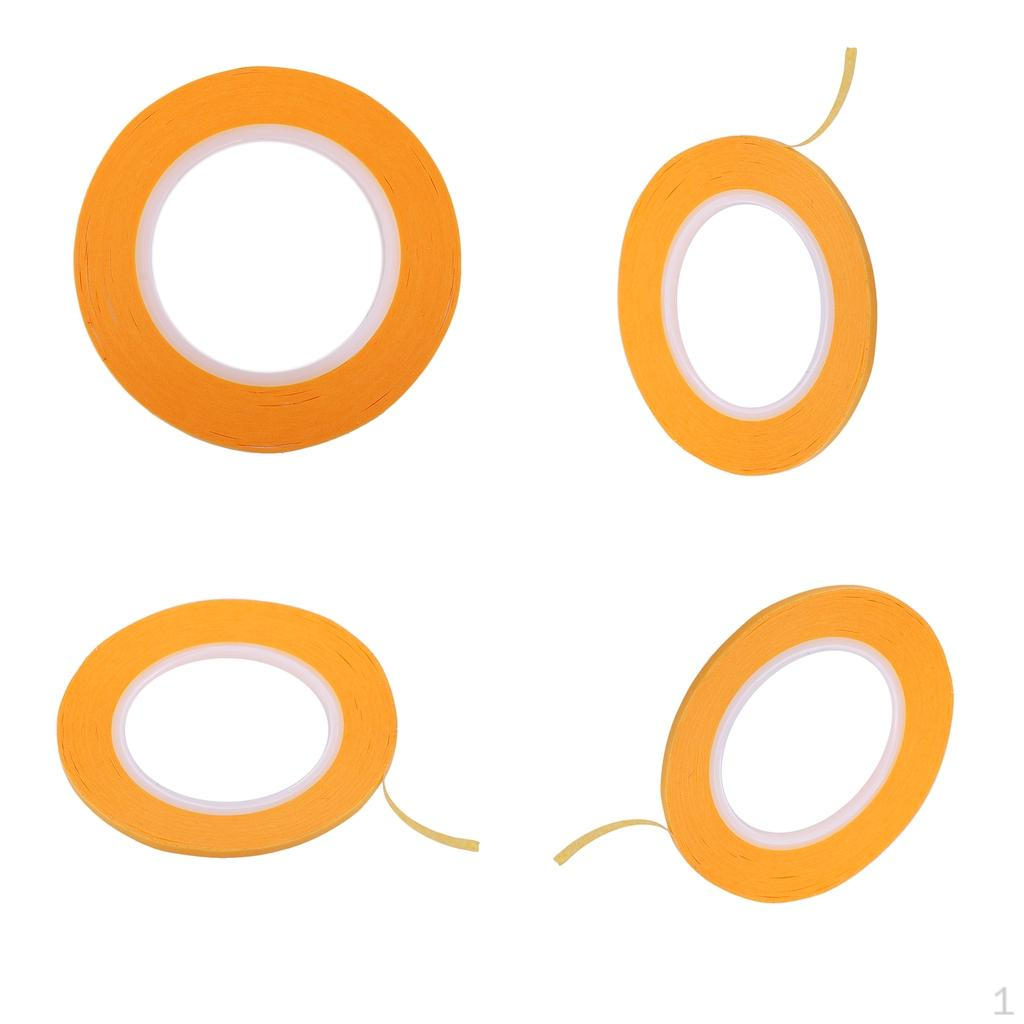 4 Roll Yellow Masking Tape 2mm Size Home Painting Decoration Spraying Tool