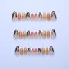 30 pieces of hot-selling leopard print French almond gilt wearing nail 3d three-dimensional exquisite flower handmade nail art