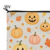 Lightweight Festive Organizer Storage Bag, with Halloween Pattern Print, Smooth Zipper Durable Canvas Wear-resistant Case Organizer, Portable
