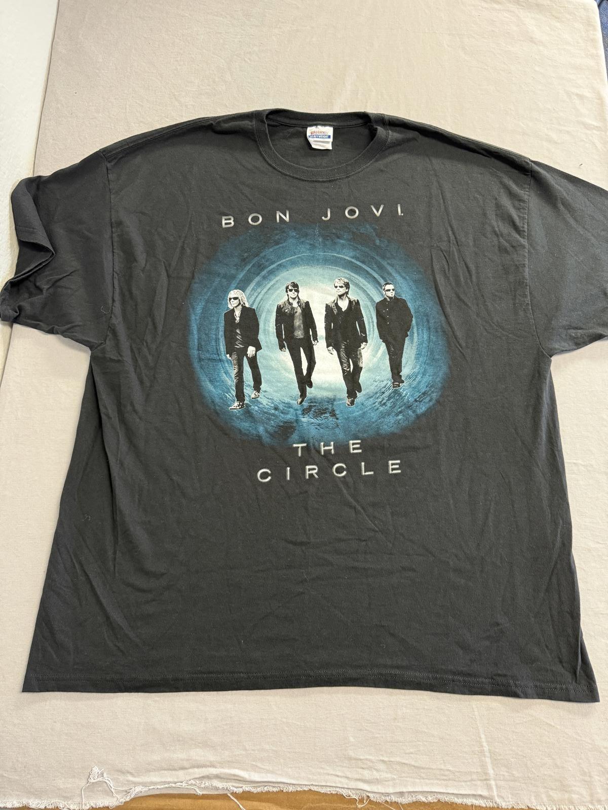 Bon Jovi T-shirt Album The Circle Tour 2010 Merch Dagger 3XL XL