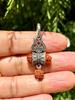 925 Silver + 5 Mukhi RUDRAKSHA Panchmukhi Rudraksh 5 Face Rudraksham Lord Shivas Pendant, Damru, Trishul, Yoga Prayer Healing, Health
