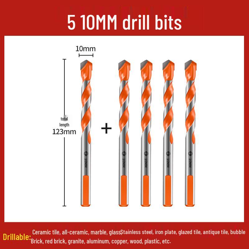 Tiangong Alloy Triangle Drill Bit for Concrete, Tile, Glass, & Cement - 6-12mm