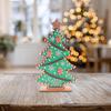 Christmas Tree Tabletop Decor Decoration Rustic Desktop Ornament for Fireplace Bedroom