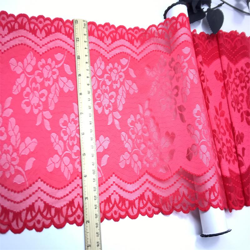 26cm wide Elastic Spandex Lace, Stretchy Sewing Lace Fabric for Lingerie, Bra, Underwear, Garment & Crafting