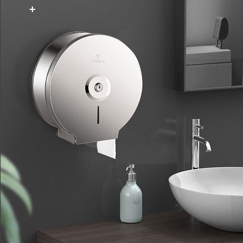 MODUN M-5822 304 Stainless Steel Wall-Mounted Toilet Paper Holder