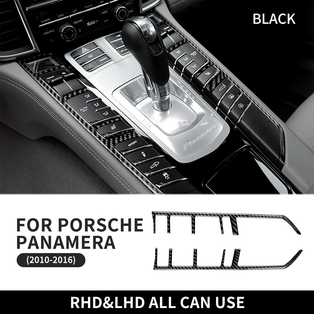 

Real Carbon Fiber Sticker For Porsche Panamera 2010 2011 2012 2013 2025 2015 2016 Car Central Control Gear Panel Interior Trim