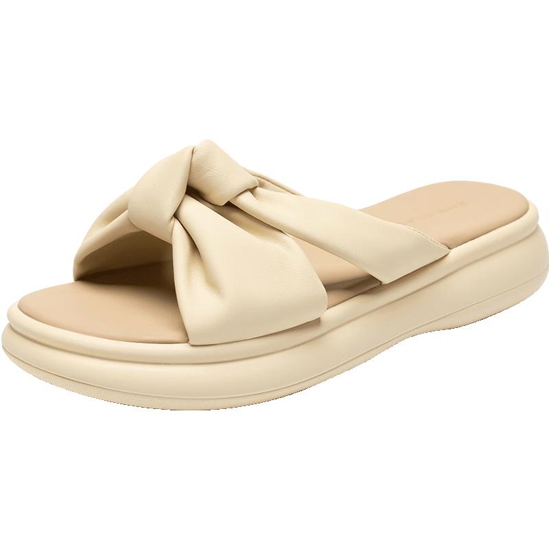 ZHR Women s Bowknot Platform Mules 36 светло-желтого