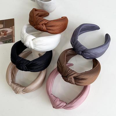 Herbst Dunkle Farbe Schwamm Knoten Haarband Stirnband Erwachsene Haarschmuck Haarschmuck