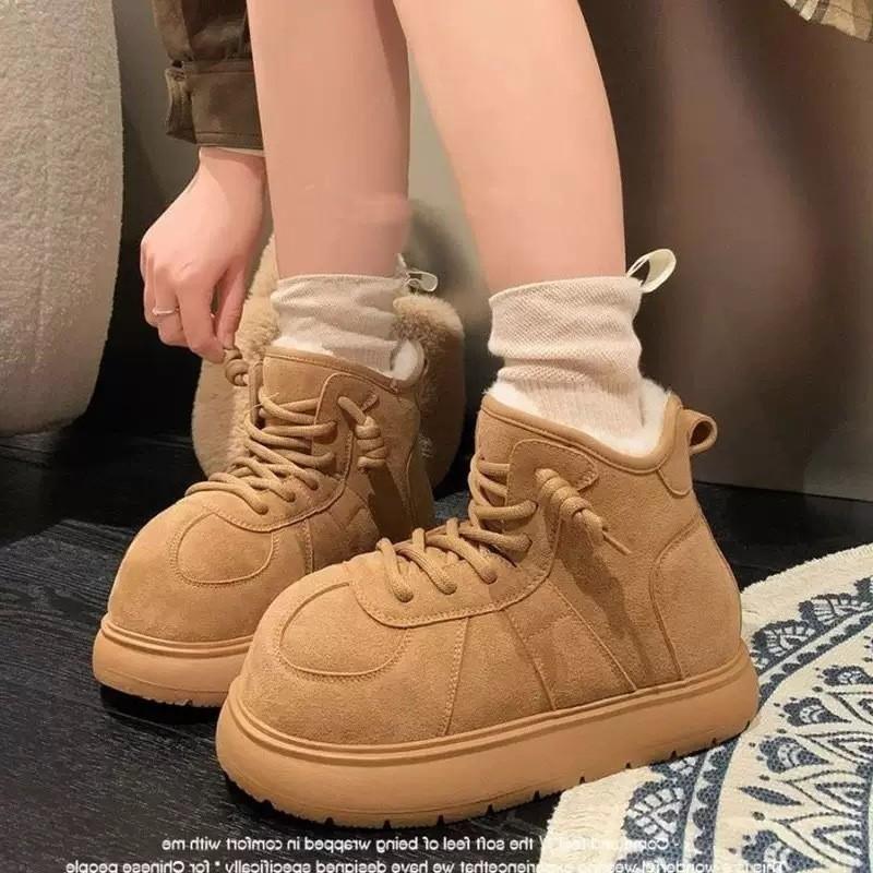 Kapibara Ugly Cute Big Head Snow Boots Women's New Velvet Thickened Warm Comfortable Lightweight Non-slip Cotton Shoes