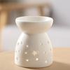 Tea Light Candle Holder Ceramic Wax Warmer Decoration for Living Room Balcony Patio Tabletop Decorations Black