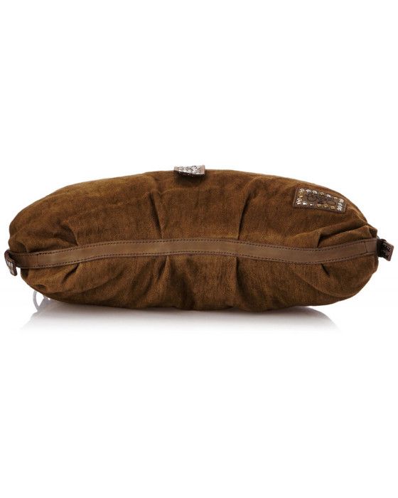 Sac cabas - Le Temps des Cerises - TAKA - Marron - Toile - Cuir de vachette