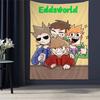 1pz Eddsworld Arazzo da Parete Fai da Te Tappeti da Parete Floreali Hippie Decorazioni per Dormitorio Arte da Parete