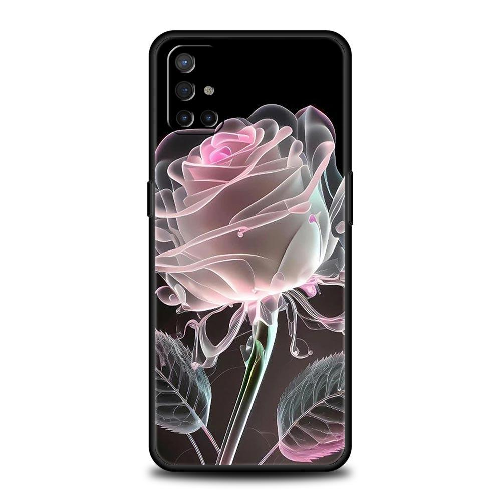 Phone Case For Oneplus 13R 12R 10R 13 12 11 10T Nord N100 N10 Z N30 CE 3 2 2T Pro Lite 5G Soft TPU Cover Gold Rose Love Heart