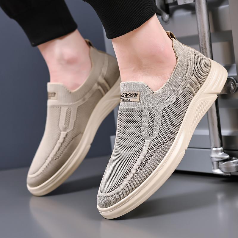 Fashion Men's Mesh Casual Shoes Daily Park Non Slip Walking Shoes Versatile Comfortable Soles Men's Loafers Sports Versatile Shoes