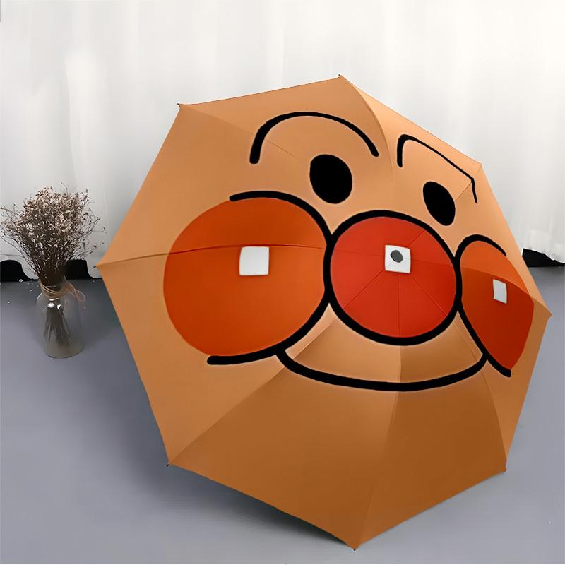 1pc Bread Man Anpanman Automatic Folding Umbrella, Automatic Folding Umbrella with 8 Ribs, Convenient for Outdoor Use  085