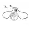 Adjustable Red Cord Bracelet With Hollow Tree Of Life Round Pendant Versatile Metal Chain Jewelry For Women And Men