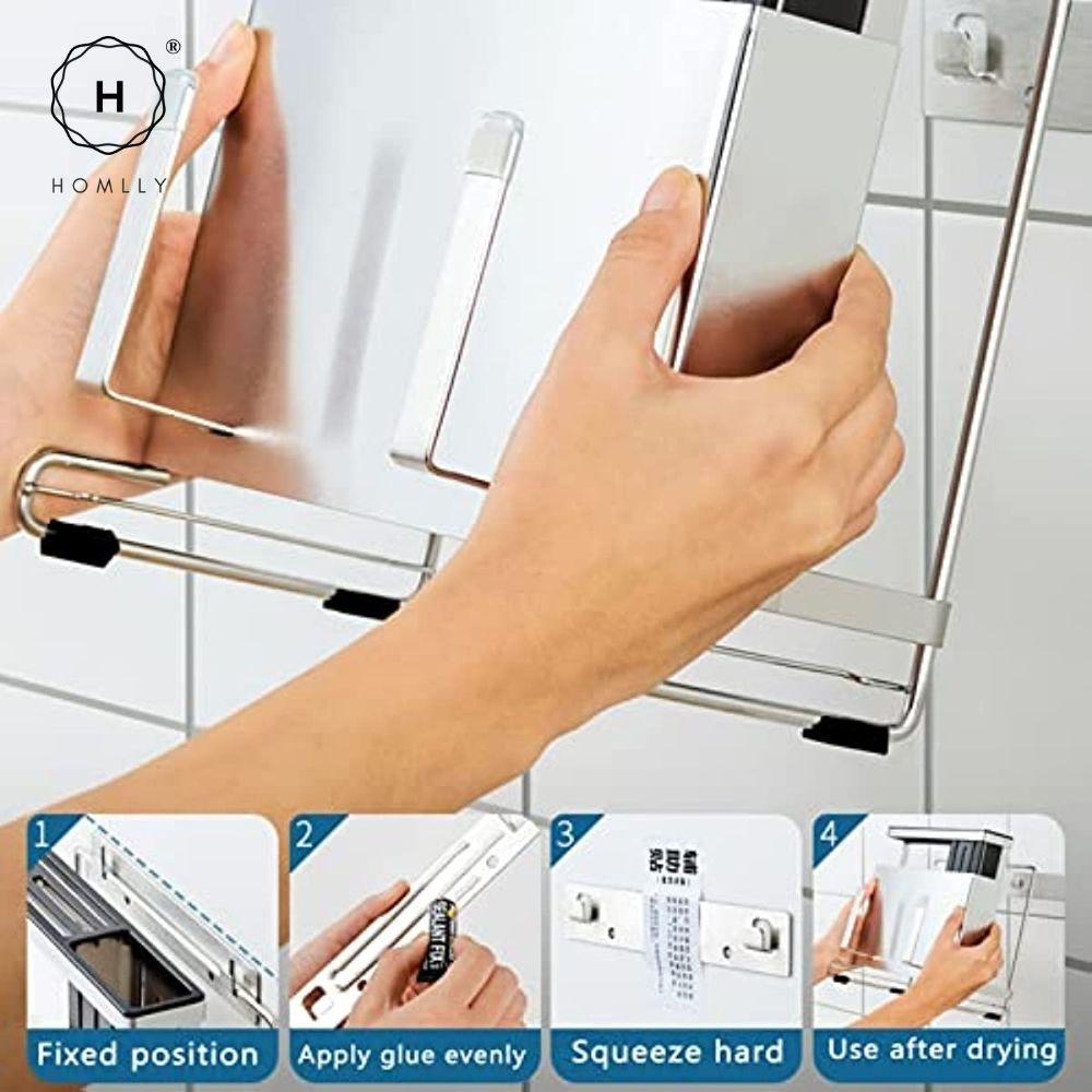 Homlly 4 in 1 kitchen Countertop Knife Block Cutlery Board Lid Organizer Rack