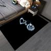 "Heart and Soccer Ball LED Neon Style Black Carpet for Home Decor" Suitable for use as an anti-slip for living room bedroom sofas