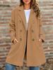 Cross2026 European & American Autumn/Winter Double-Breasted Lapel Woolen Coat for Women