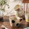 Keramikfarbe gepunktete Tasse Haushalt Kaffeetasse ins Japanische Terrakotta handbemalt handbemalt