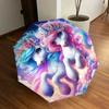 1 Stück Einhorn Fantasy Nachthimmel Regenschirm mit Kunststoffgriff, Geeignet für Alle Jahreszeiten Zuhause Reise Outdoor RegenschirmDD708