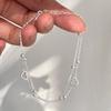 925 Silver Hollow Heart Bracelets For Women Girls Vintage Korean Design Double Layer Beads Bracelet Party Jewelry Gifts