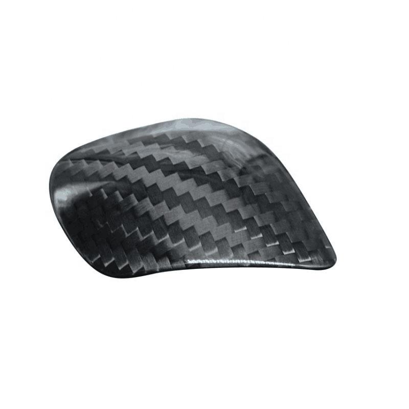 Carbon Fiber Car Gear Knob Cover for Volkswagen Passat B6/B7/B8 Golf MK4/MK5/MK6/MK7 for Touran-Black Interior Decoration