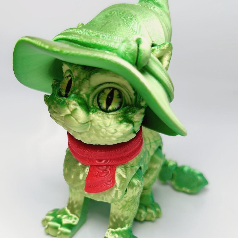 Big Eyes 3D Printed Cat Model Plastic Material Creative Sculpture Articulated Cats Doll 3D Printing Technology Realistic Design