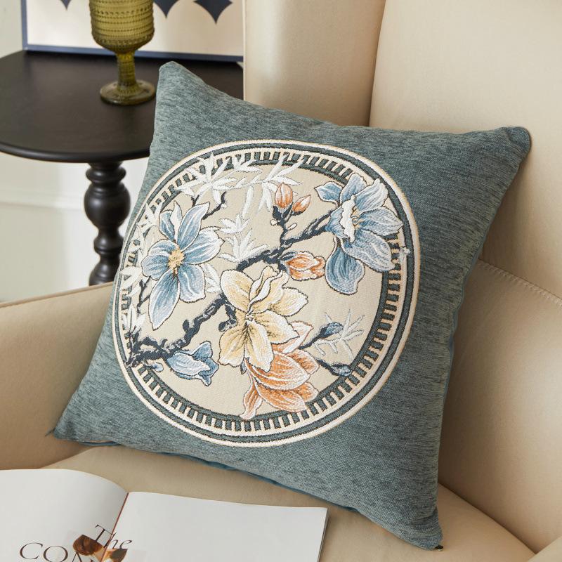 Embroidery Series Sleeping Leg Pillow, High-end Bedside Cushion