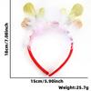 Unique And Colorful Christmas Antler Headband With Soft Plush And Lights For Creative Outfits Party