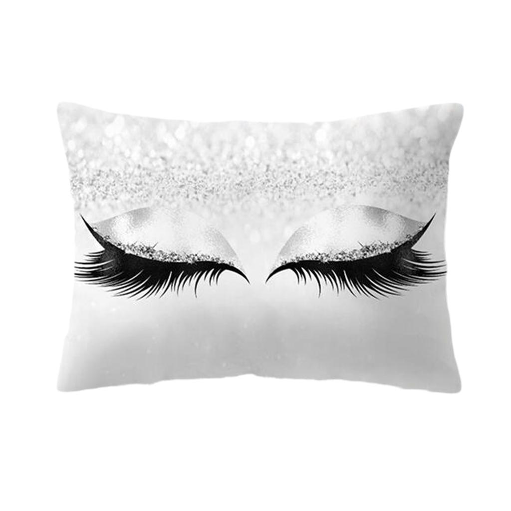 eyelash throw pillow