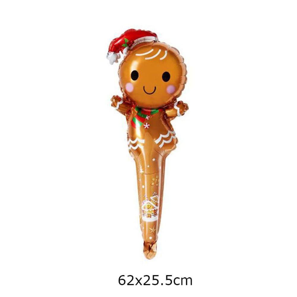 Merry Christmas Christmas Stick Air Balloons Snowman Elk New Year Balloon  Photo Props
