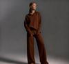 European & American Polo Collar Casual Pullover with Wide-Leg Pants Two-Piece Set for Women - Autumn/Winter 2025 Collection