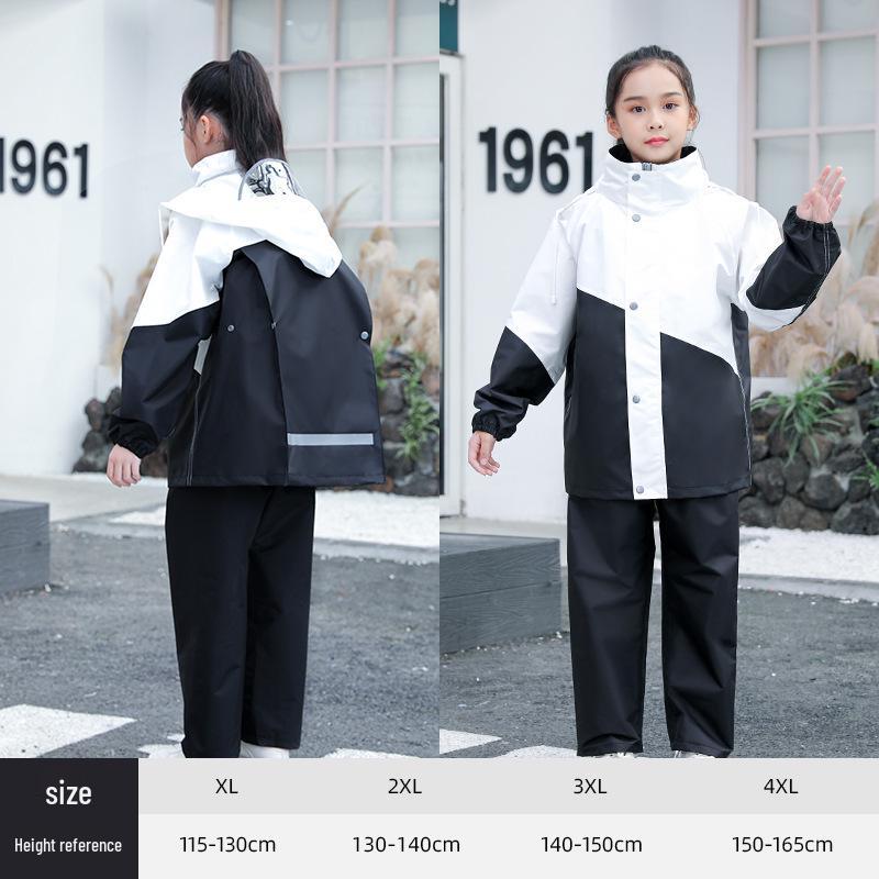 Kinder 2023 Regenmantel & Hose Set für Jungen & Mädchen - Vollständiger Regenschutz-Poncho für die Schule