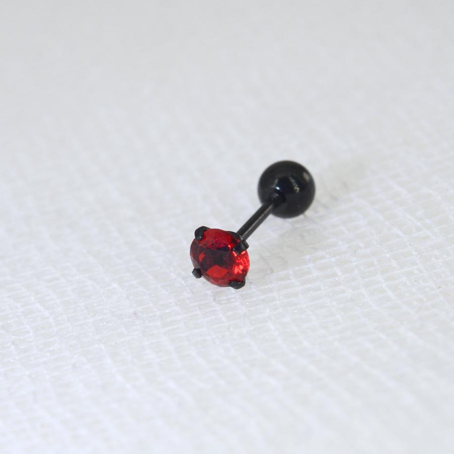 0.8mm Thick Minimalist Zircon 3-Prong Stud Earrings, Stainless Steel Screw for Ear Cartilage, Available in 1.5-5mm.