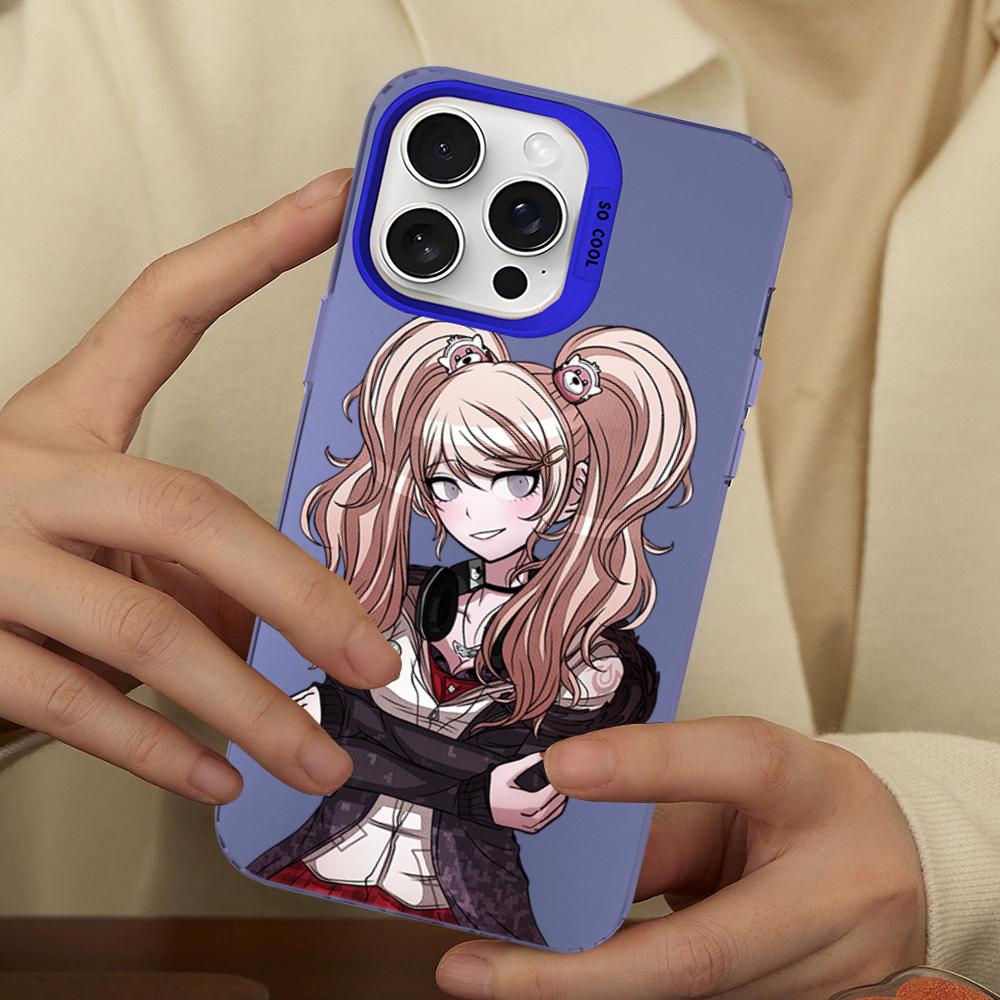 Danganronpa Junko Enoshima Monokuma Phone Case For IPhone 16 15 14 13 12 11 Pro Max X XR XSMAX Plus Matte Shockproof Back Cover