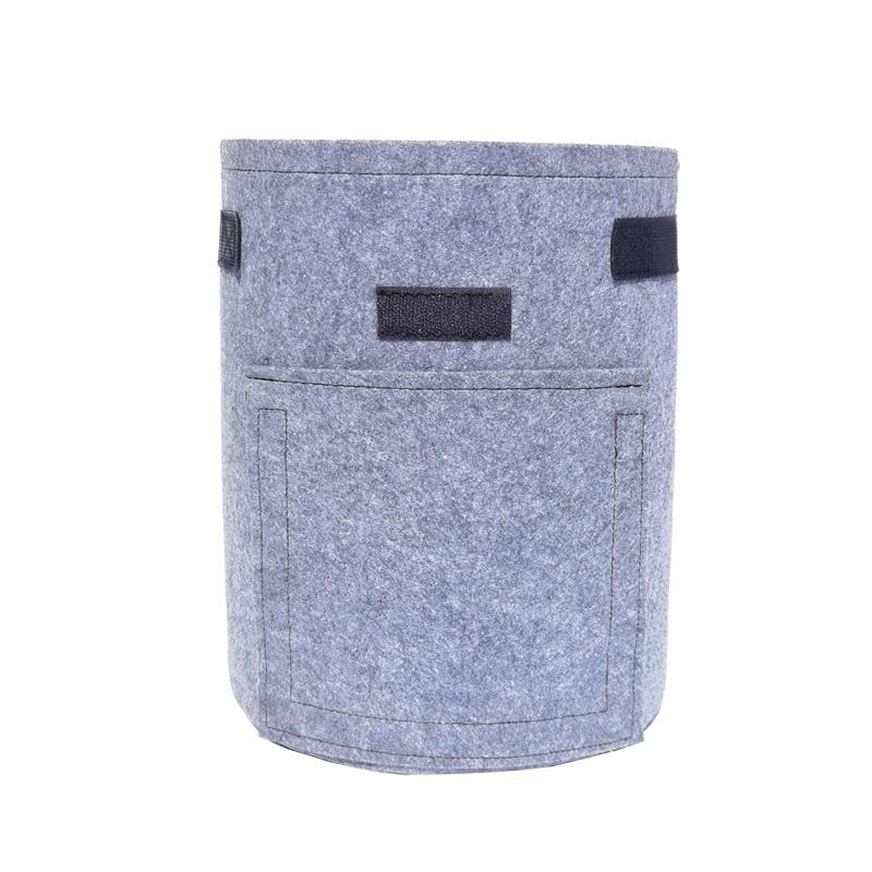

Сумка для посадки картофеля и сладкого картофеля, зеленое утолщенное войлочное ведро для посадки растений, нетканый цветочный горшок с окошком D25*H30 (5 gallons) серый